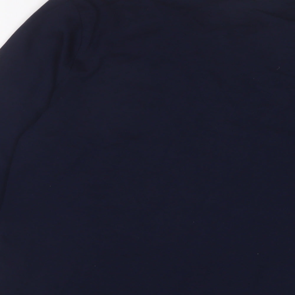 Lands' End Womens Blue Cotton Basic T-Shirt Size S Crew Neck