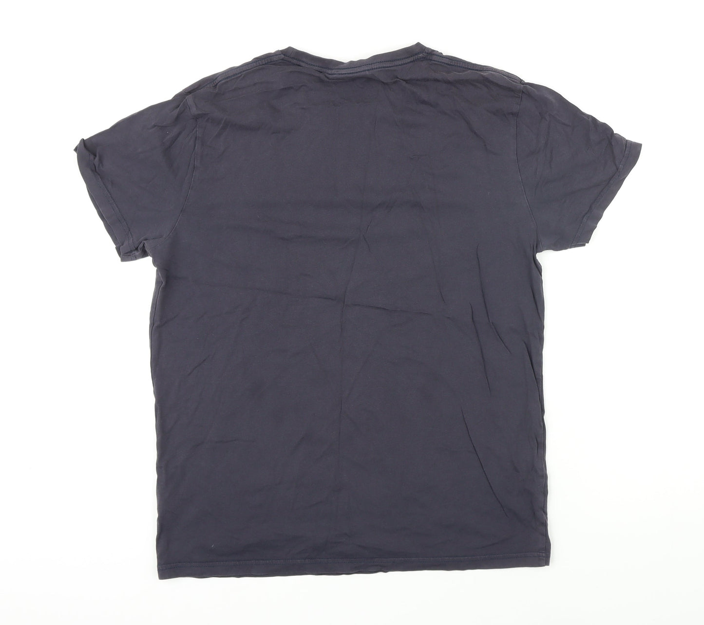 GANT Mens Blue Cotton T-Shirt Size M Round Neck - GANT