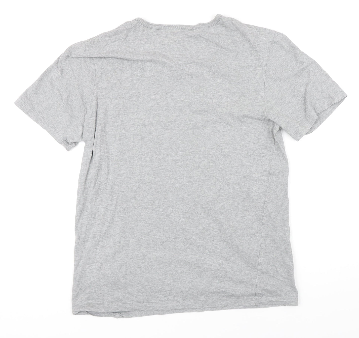 Boss Mens Grey Cotton Blend T-Shirt Size M Round Neck