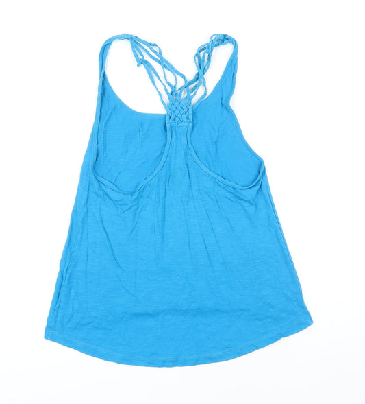 Hollister Womens Blue Cotton Camisole Blouse Size XS Scoop Neck