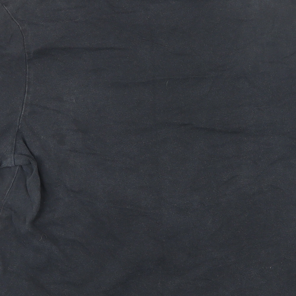 Addidas Womens Black 100% Cotton Basic T-Shirt Size 10 Round Neck