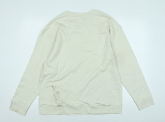 Marks and Spencer Womens Ivory Polyester Pullover Sweatshirt Size 14