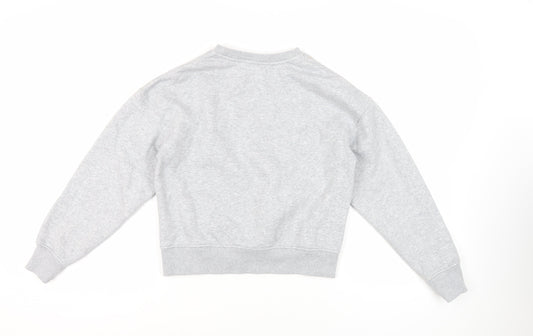 USA Pro Womens Grey Cotton Pullover Sweatshirt Size 8 Pullover - Logo