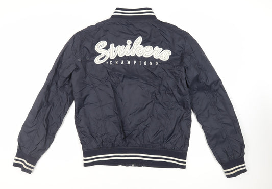 Slam Dunk Mens Blue Varsity Jacket Jacket Size M Zip