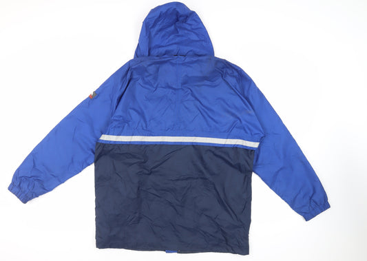 McKINLEY Mens Blue Windbreaker Jacket Size L Zip - Hooded Zipped Pockets Waterproof