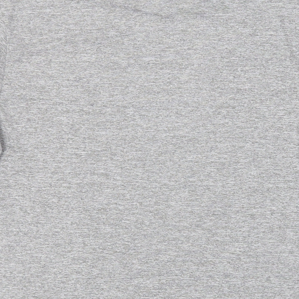 Boohoo Man Mens Grey Polyester T-Shirt Size S Crew Neck - Logo