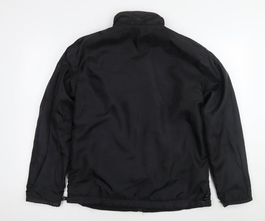 Crane Sports Mens Black Jacket Size M Zip - Reversible