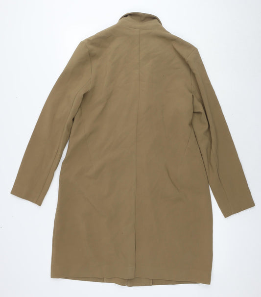 ASOS Womens Brown Overcoat Coat Size 12 Button