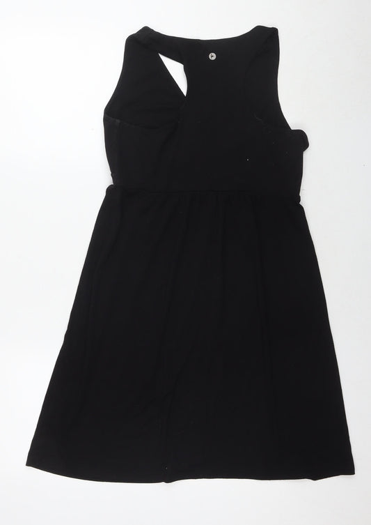 Active Life Womens Black Polyester Tank Dress Size M V-Neck Pullover