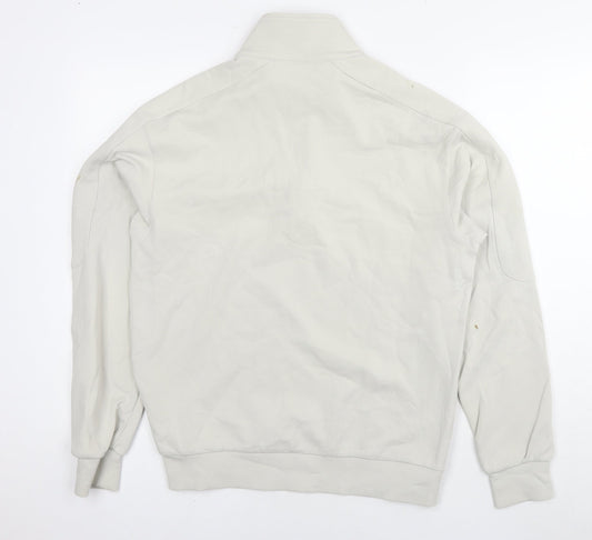 Mango Mens Ivory Cotton Pullover Sweatshirt Size S