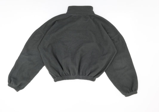 Missguided Womens Grey Polyester Pullover Sweatshirt Size 8 Zip - Missguided Logo