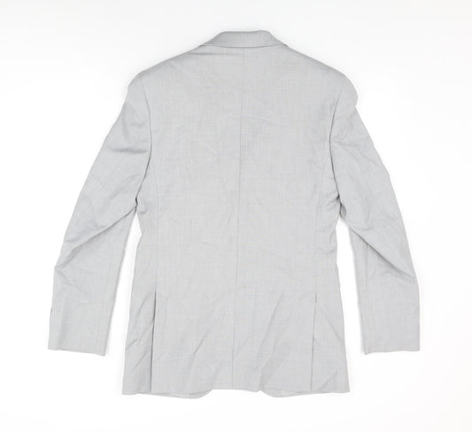 Marks and Spencer Mens Grey Polyester Jacket Suit Jacket Size 36 Regular