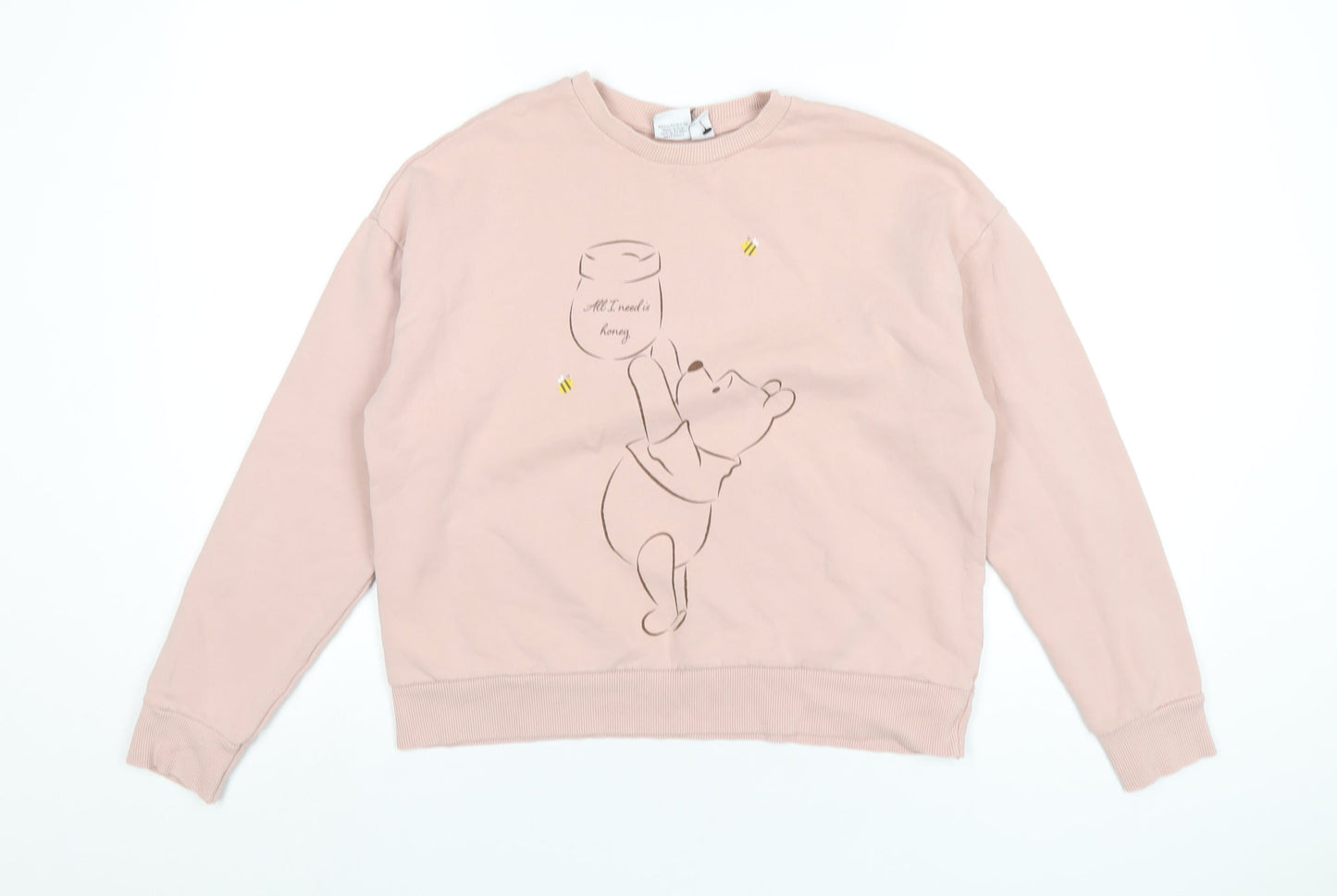 Disney Womens Pink Cotton Pullover Sweatshirt Size S Pullover - Winnie the Pooh