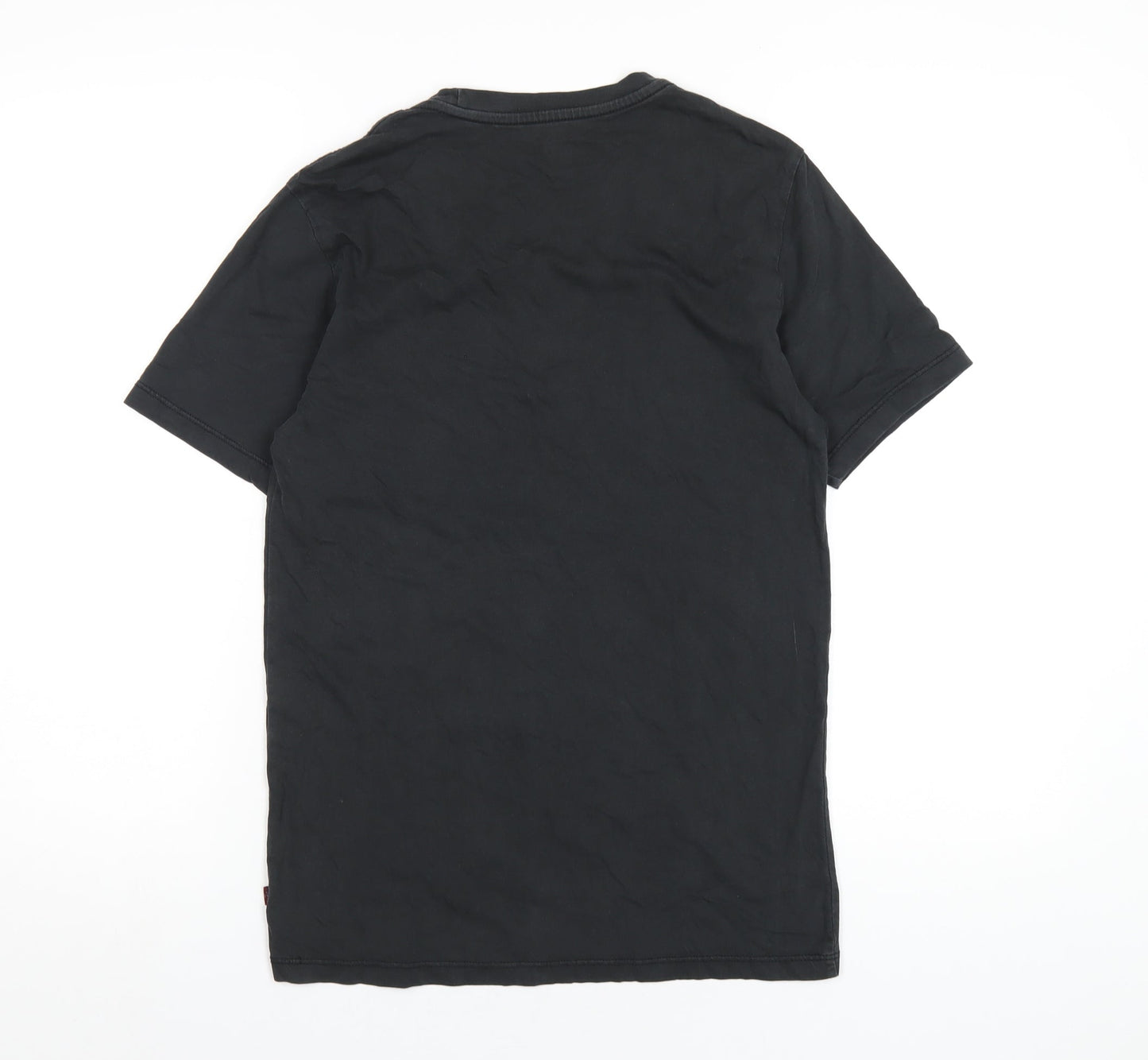 Levi's Womens Black Cotton Basic T-Shirt Size XS Round Neck