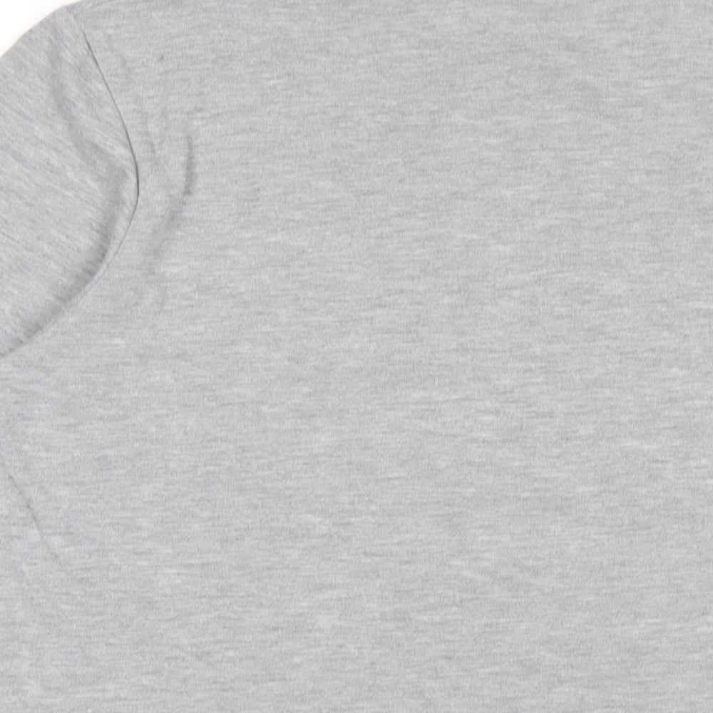 Disney Mens Grey Cotton T-Shirt Size S Round Neck - Snow White Grumpy