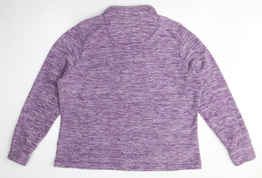 Mountain Warehouse Women's Purple Henley Sweatshirt M