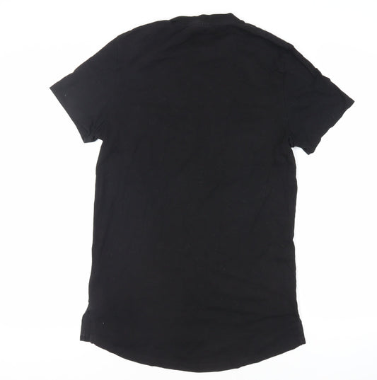 ASOS Womens Black Cotton Basic T-Shirt Size L Crew Neck