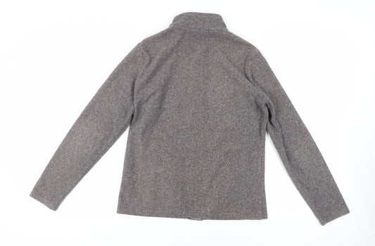 Marks and Spencer Womens Grey Jacket Size 12 Zip - Zipped Pockets