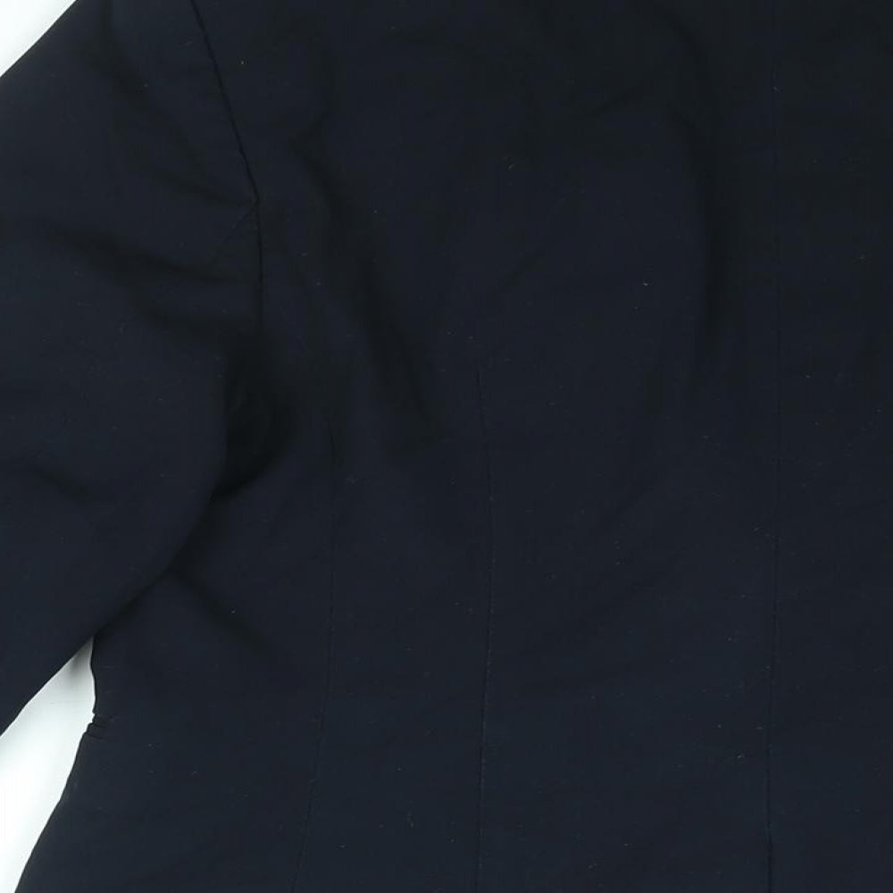 H&M Womens Blue Jacket Blazer Size 10 Button