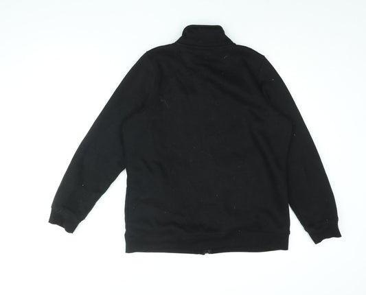 Womens UK 14 Regular Slazenger Black Full Zip Sweatshirt