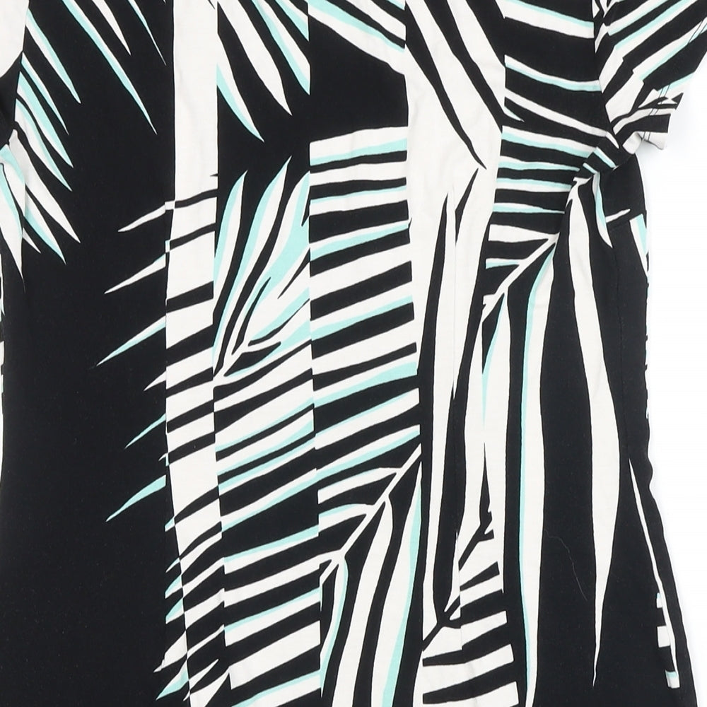 Brand and care label for Principles women’s multicoloured geometric viscose shift, size UK 10, boat neck