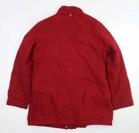 BHS Womens Red Parka Jacket Size 10 Zip