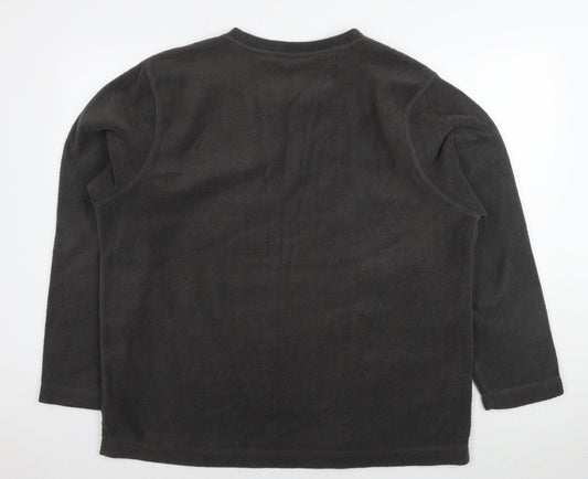 Easy Mens Grey Polyester Pullover Sweatshirt Size XL