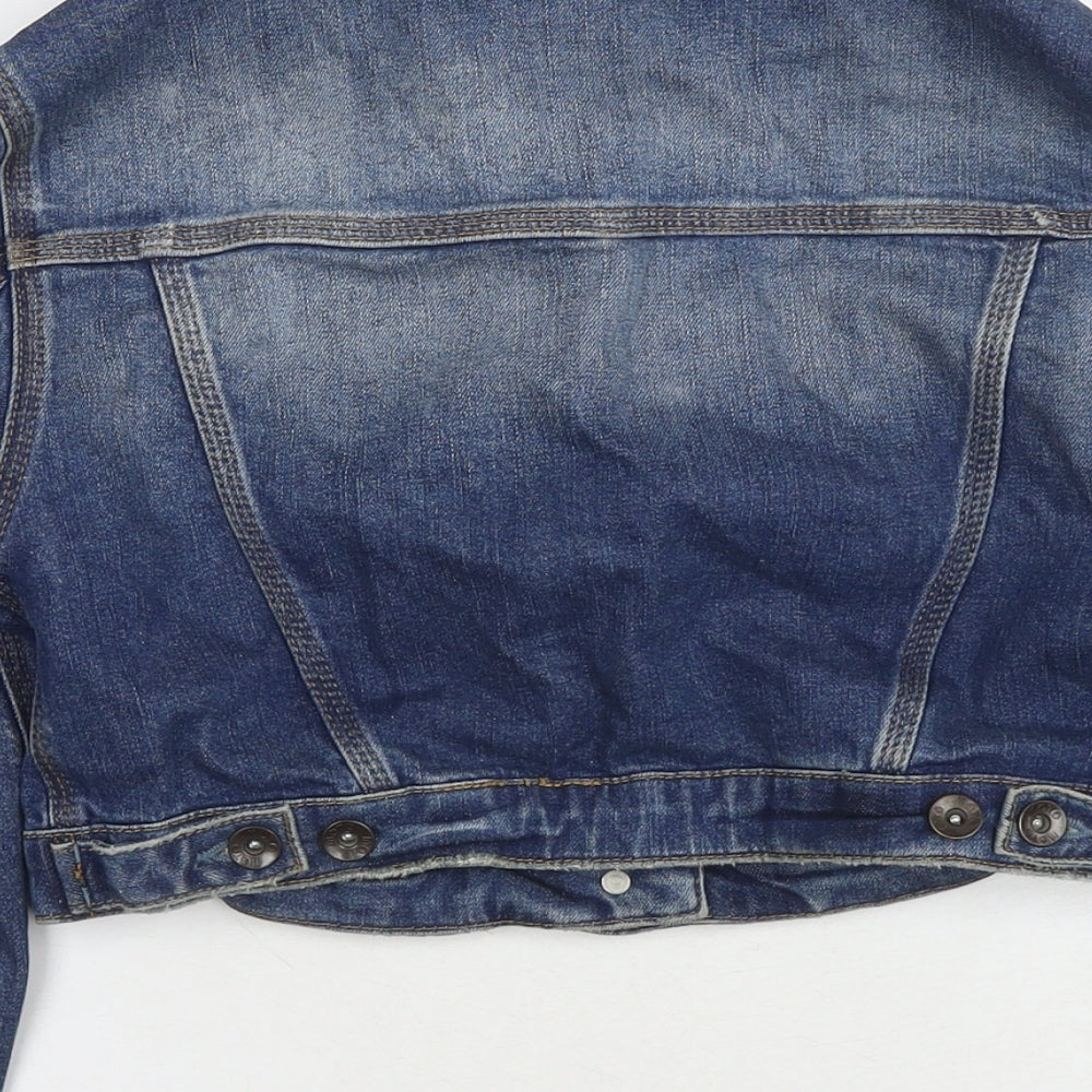 Topshop Womens Blue Jacket Size 12 Zip