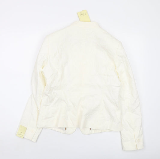 Gallery Womens Ivory Jacket Size 14