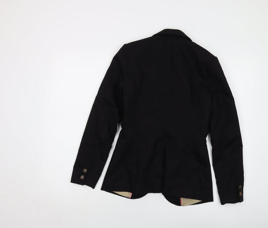 H&M Womens Black Jacket Size 6 Button