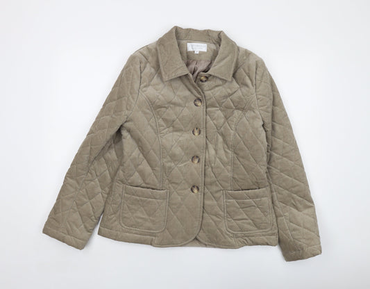 Cotswold Womens Beige Jacket Size 12 Button