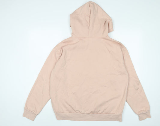 disney' Womens Pink Cotton Pullover Hoodie Size L Pullover