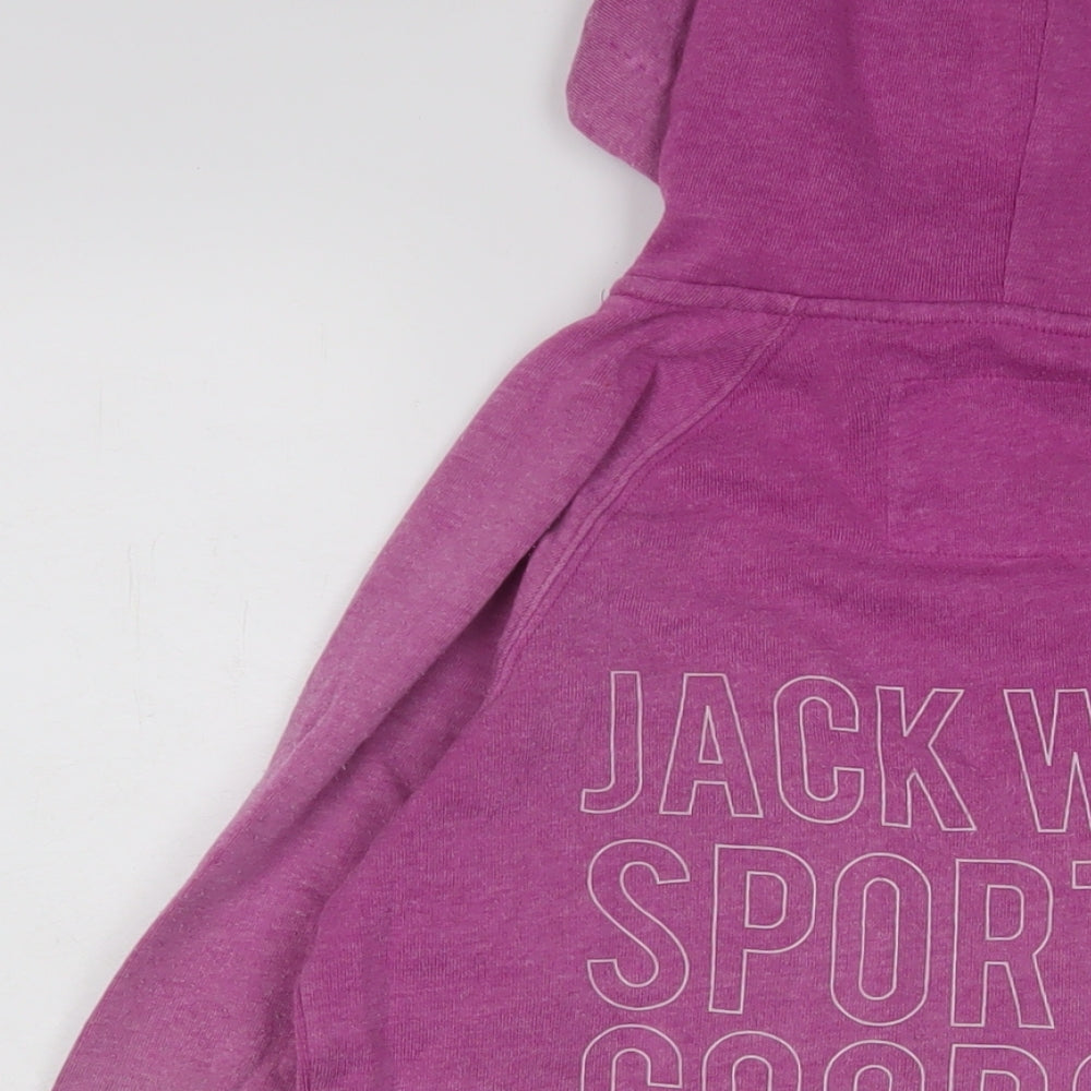 Jack Wills Womens Purple Cotton Full Zip Hoodie Size 8 Zip - Logo