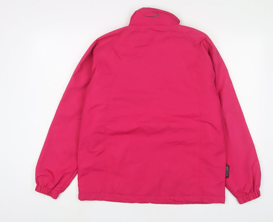 Mountain Life Womens Pink Jacket Coat Size 18 Zip - Logo, Embroidered