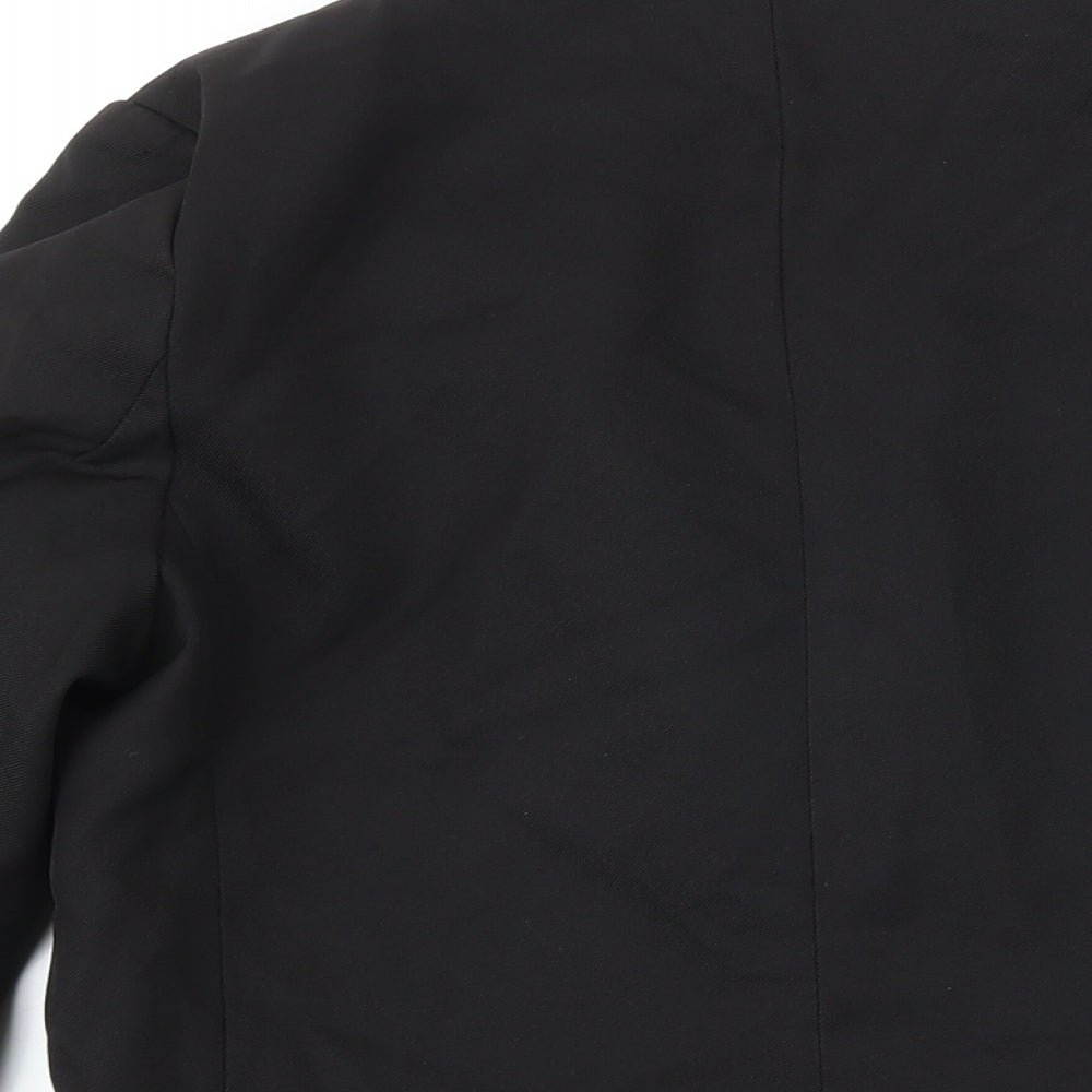 Brand and care label for Winterbottoms girls’ black jacket blazer, size M, button - batley girl's highschool