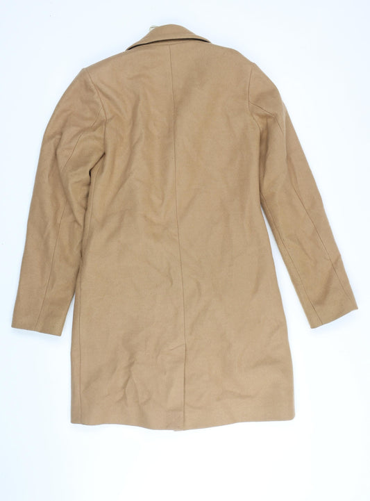 Dorothy Perkins Womens Beige Overcoat Coat Size 6 Button
