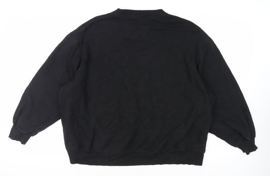 Divided by H&M Womens Black Cotton Pullover Sweatshirt Size XL Pullover