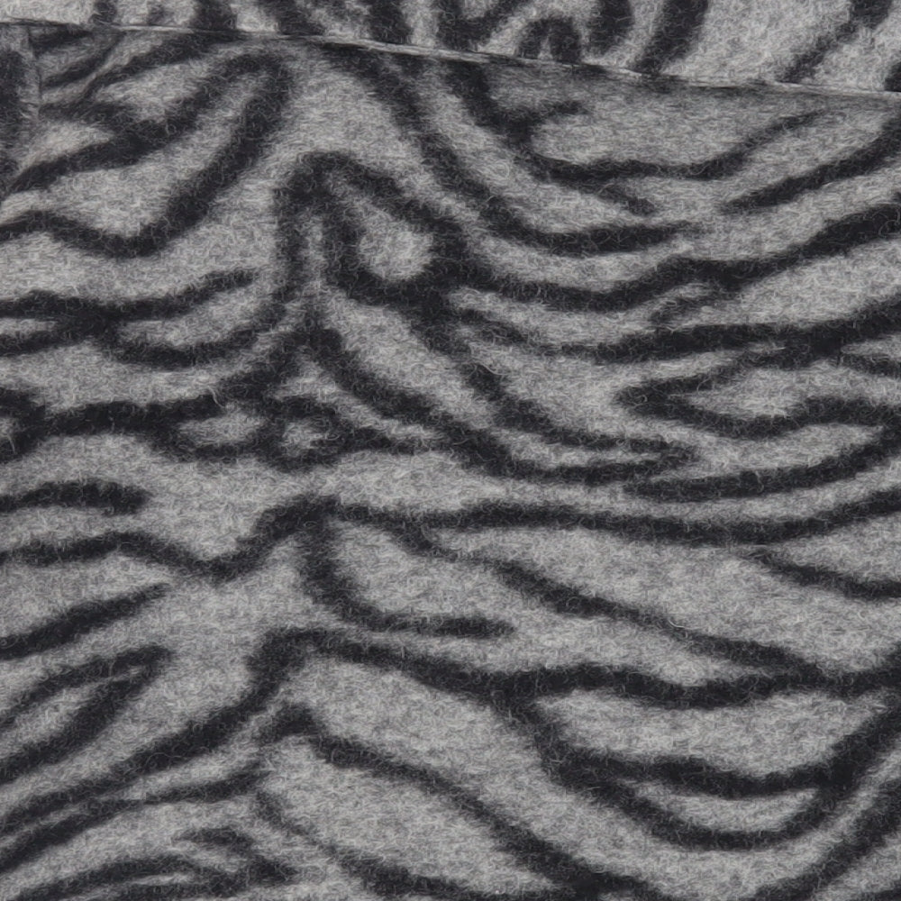 Kaliko Womens Grey Animal Print Jacket Size 14 Button