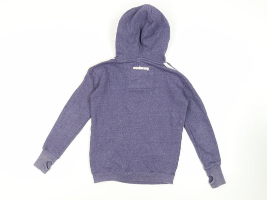 Swimzi Boys Blue Cotton Pullover Hoodie Size 11-12 Years Pullover - Logo Pockets