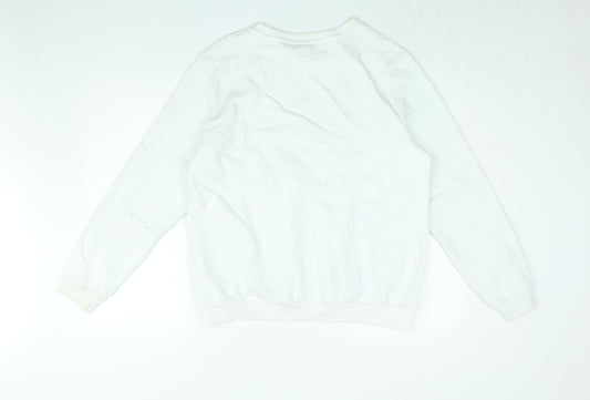 Stranger Things Womens White Cotton Pullover Sweatshirt Size 12 Pullover - Size 12-14