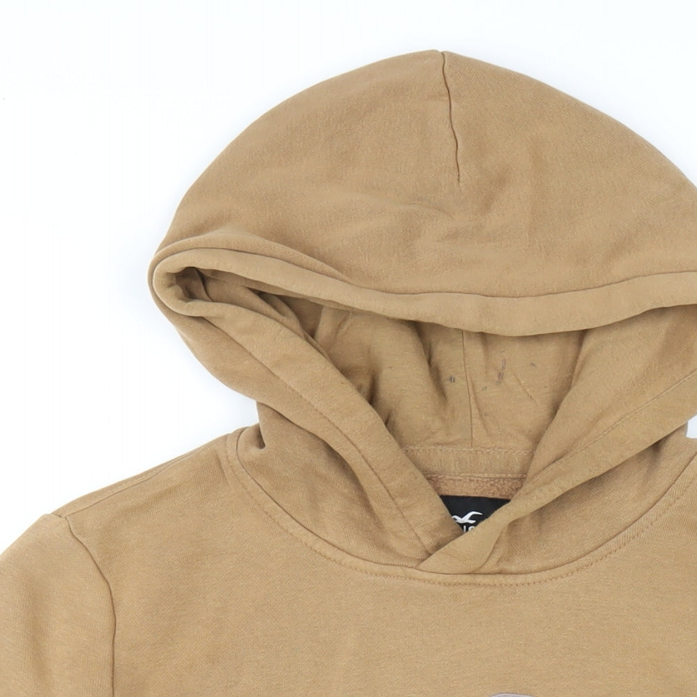 Hollister Mens Brown Cotton Pullover Hoodie Size XS