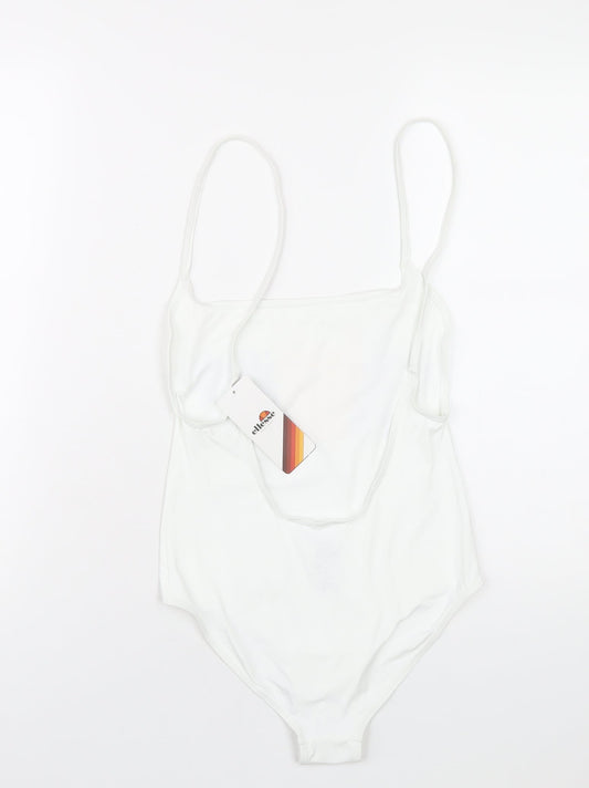 ellesse Womens White Polyester One Piece Size S