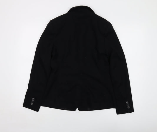 H&M Womens Black Jacket Size 10 Button