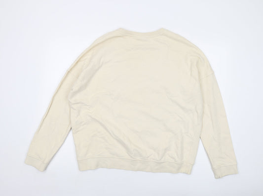 Disney Womens Beige Cotton Pullover Sweatshirt Size 18 Pullover