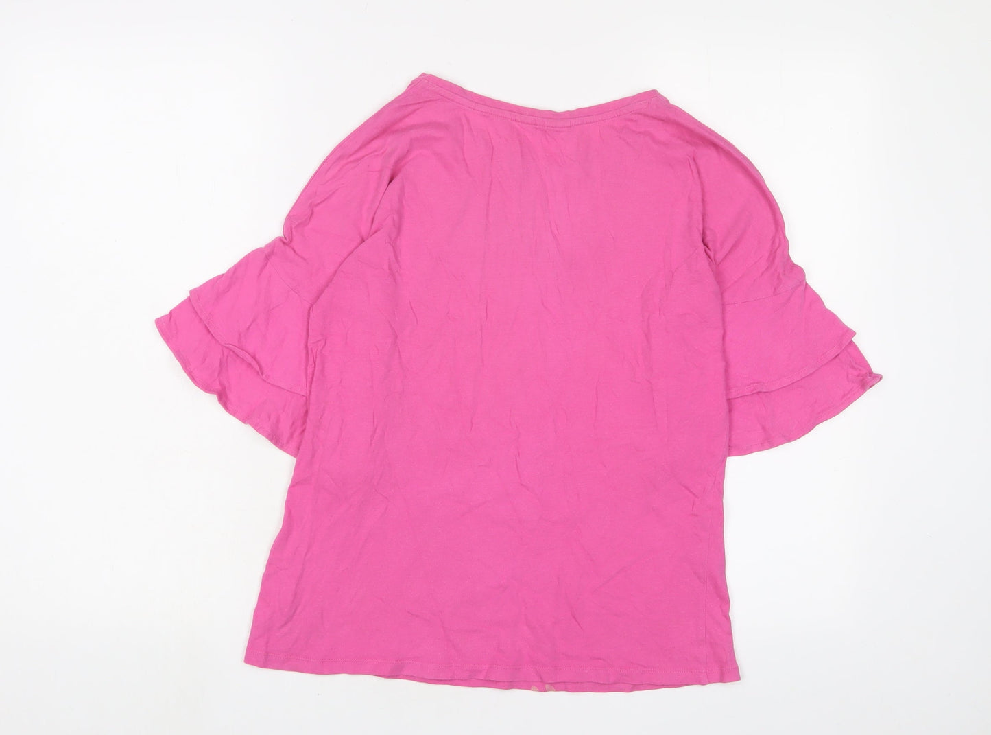 Gap Womens Pink Cotton Basic T-Shirt Size 12 Crew Neck