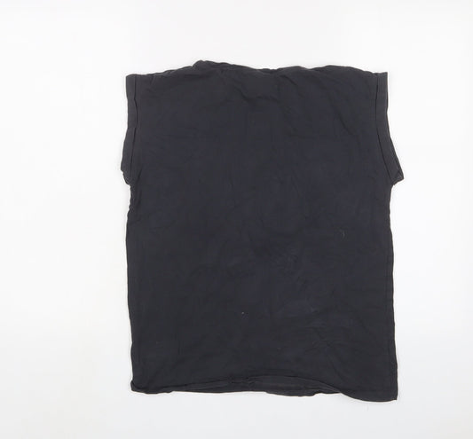 Disney Womens Grey Cotton Basic T-Shirt Size 10 Crew Neck - Minnie Mouse