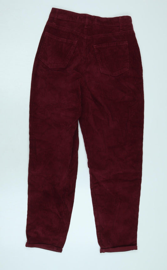 Hollister Womens Red Cotton Trousers Size 25 in L27 in Regular