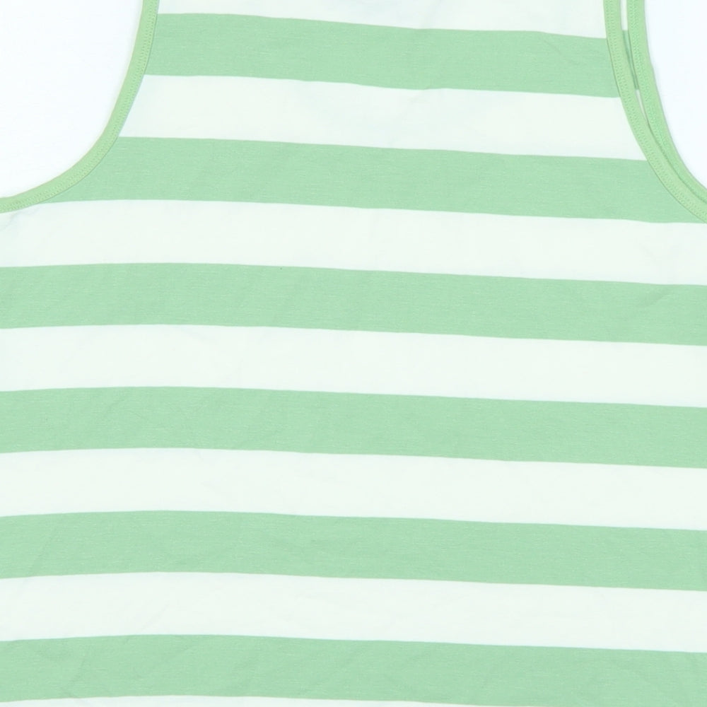 Holebrook Sweden Womens Green Cotton Blend Basic Tank Size M Scoop Neck