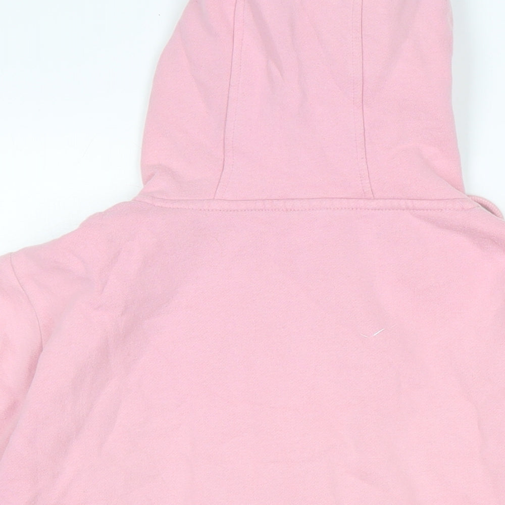 Brand and care label for Ellesse women’s pink jacket, size UK 12, zip - logo - ellesse