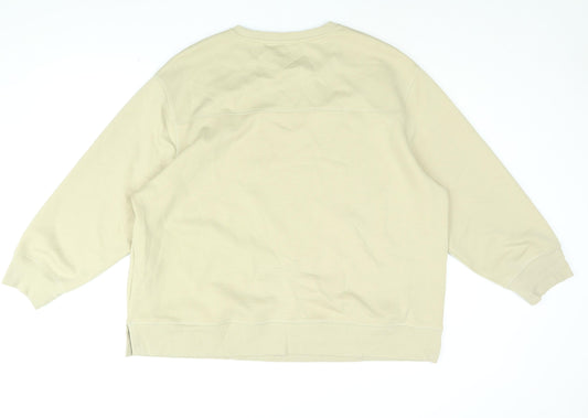Autograph Womens Beige Cotton Pullover Sweatshirt Size 20 Pullover